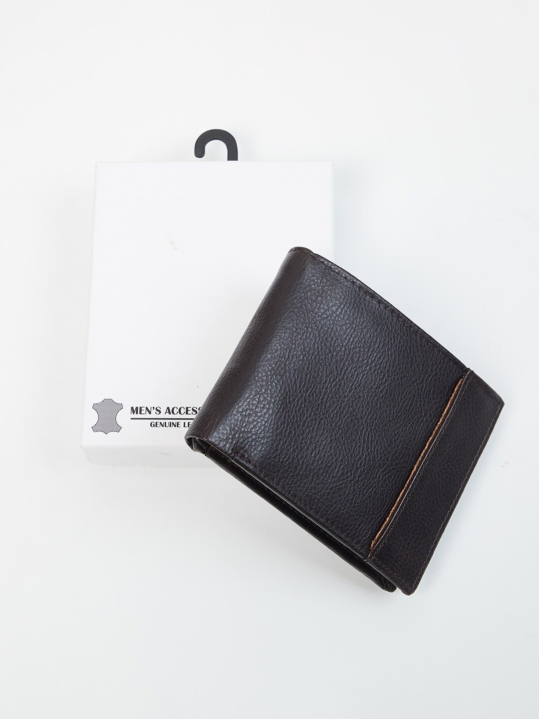 max Men Solid Bi-Fold Wallet, Brown