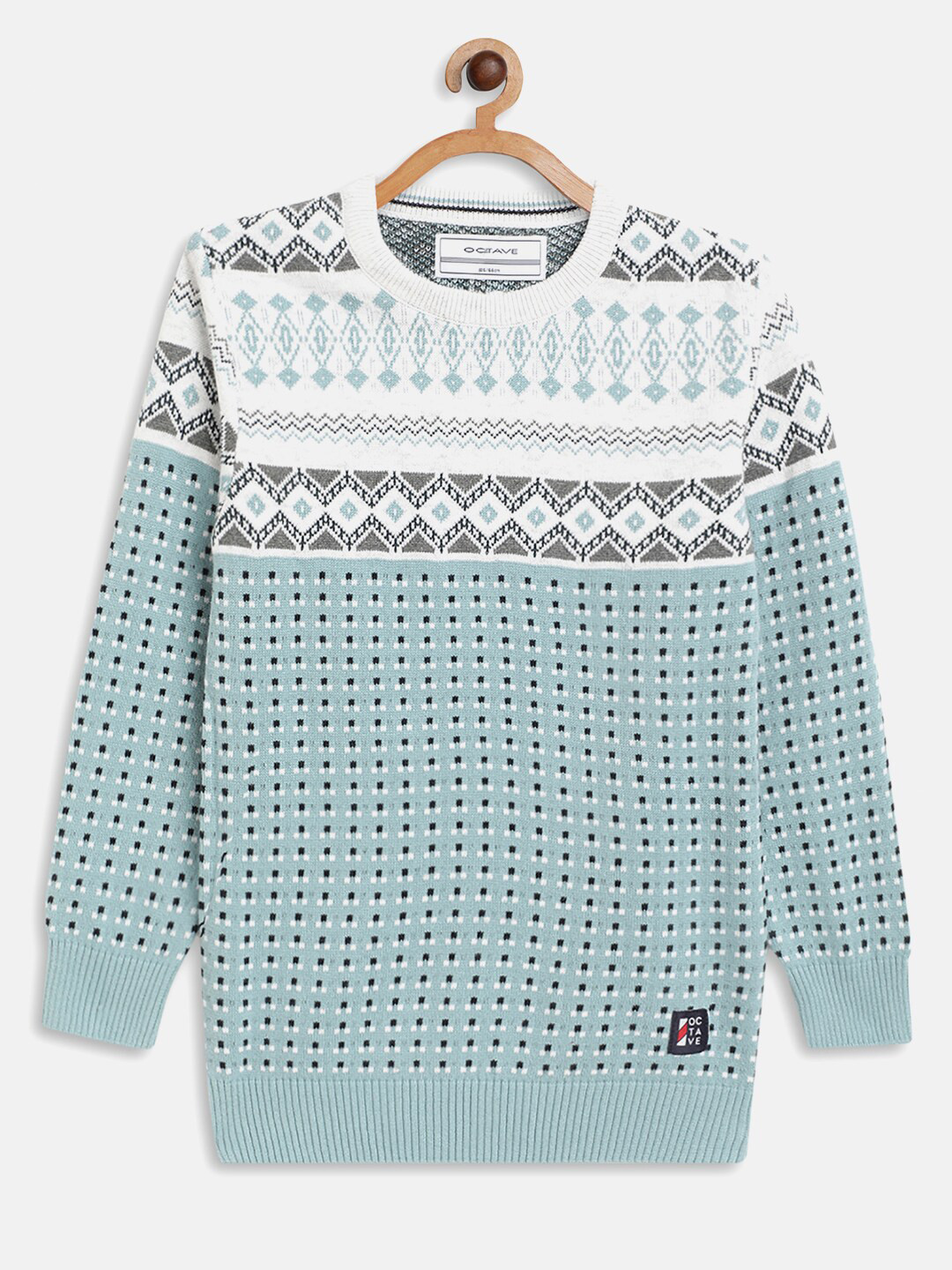 Octave Boys Blue & White Printed Pullover
Octave Boys Blue & White Printed Pullover
