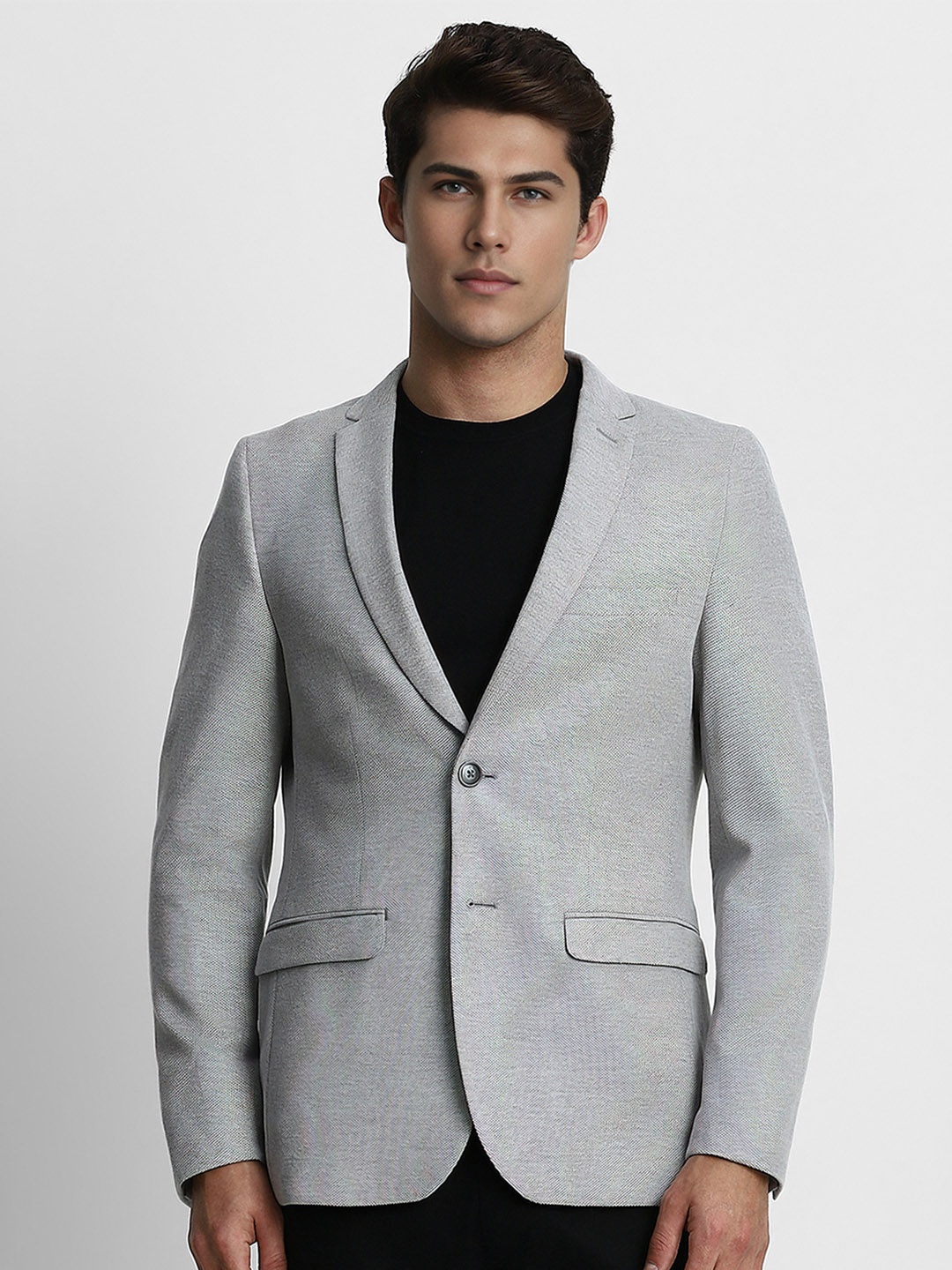 Louis Philippe Sport Men Self-Design Single-Breasted Pure-Cotton Slim-Fit Blazer, Grey
Louis Philippe Sport Men Self-Design Single-Breasted Pure-Cotton Slim-Fit Blazer, Grey