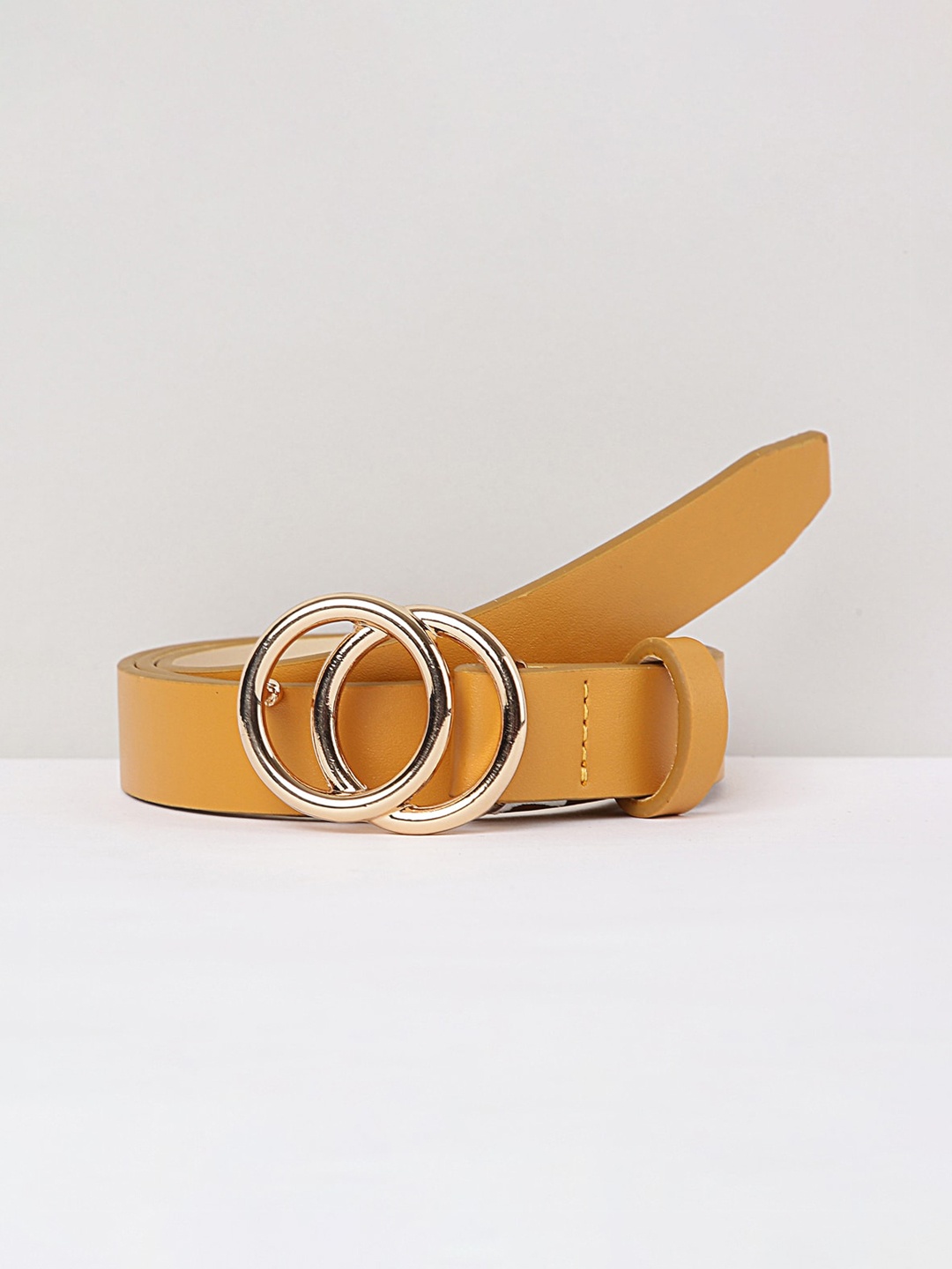 max Woman Mustard PU Formal Belt