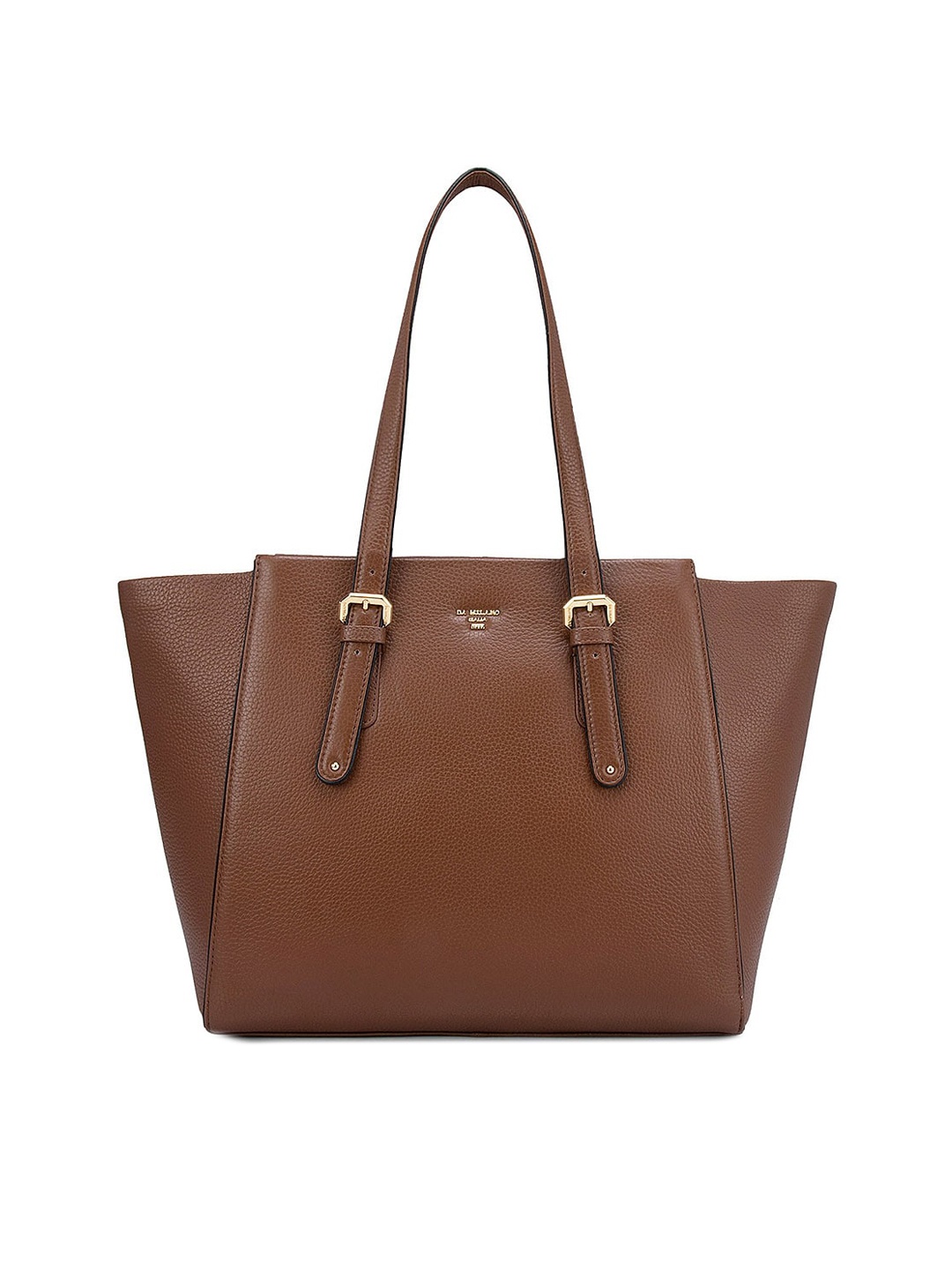 Da Milano Women Leather Oversized Swagger Shoulder Bag, Brown