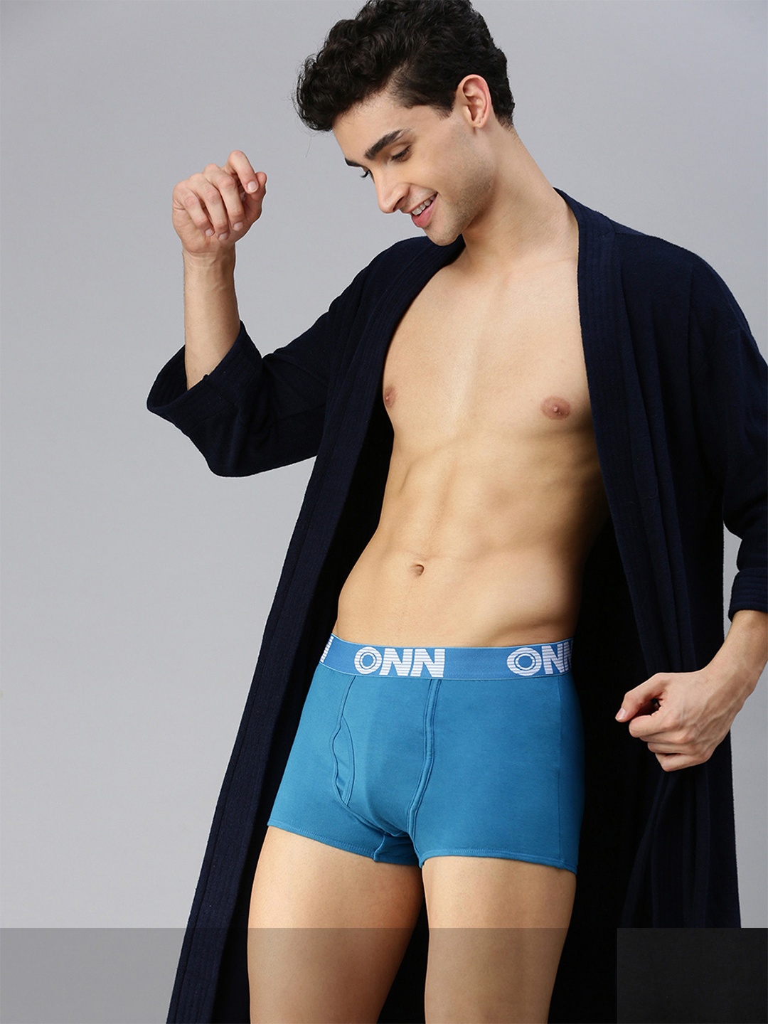 ONN Men Pack Of 2 Solid Trunk, Black