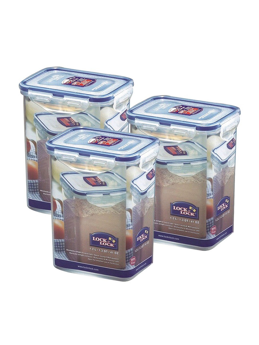 Lock & Lock Transparent Set of 3 Solid Plastic Kitchen Storage Containers 1.2 Liters Each
Lock & Lock Transparent Set of 3 Solid Plastic Kitchen Storage Containers 1.2 Liters Each