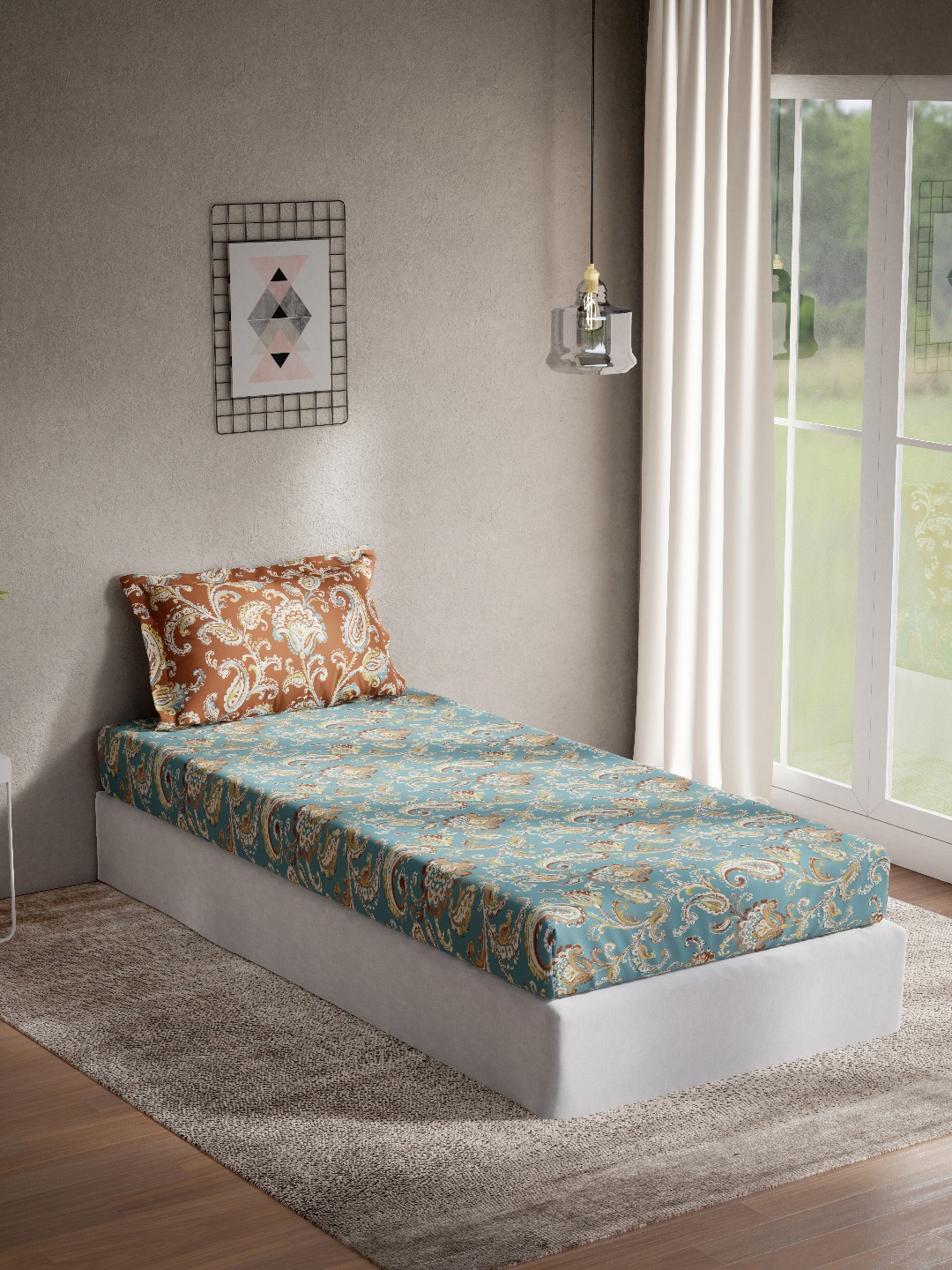 DDecor Blue & White Ethnic Motifs Cotton 144 TC Single Bedsheet with 1 Pillow Covers
DDecor Blue & White Ethnic Motifs Cotton 144 TC Single Bedsheet with 1 Pillow Covers