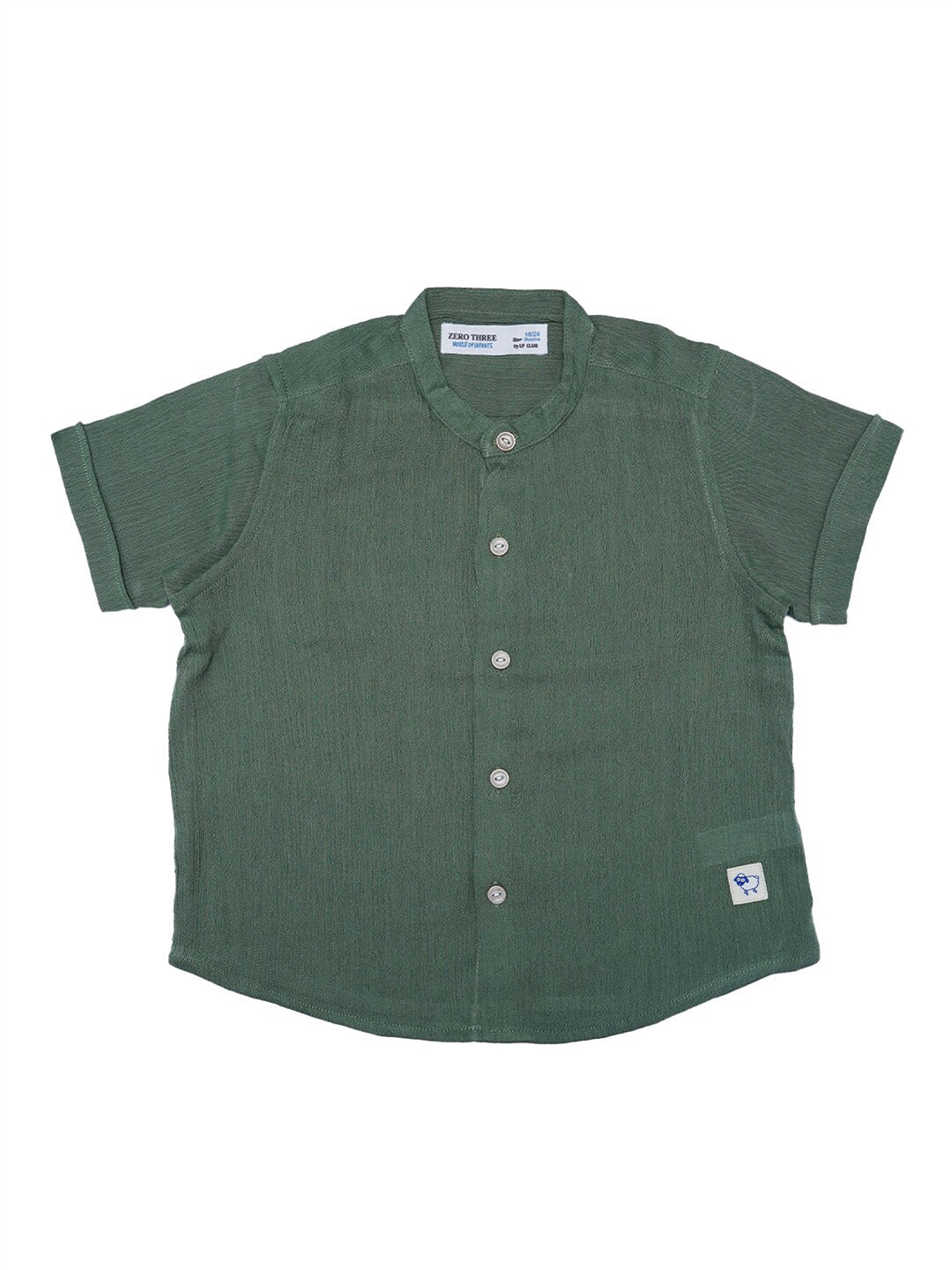ZERO THREE Boys Green Solid Mandarin Collar Custom Fit Cotton Casual Shirt 
ZERO THREE Boys Green Solid Mandarin Collar Custom Fit Cotton Casual Shirt