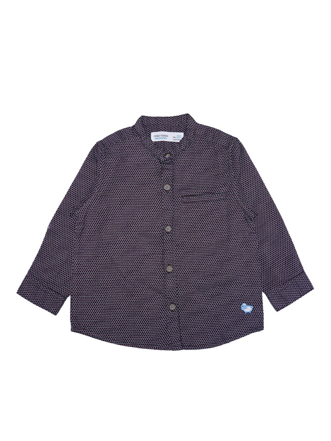 ZERO THREE Boys Maroon & Grey Geometric Print Mandarin Collar Custom Cotton Casual Shirt
ZERO THREE Boys Maroon & Grey Geometric Print Mandarin Collar Custom Cotton Casual Shirt