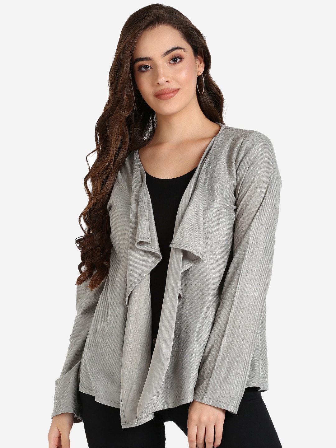 Fashfun Women Shrug, Grey