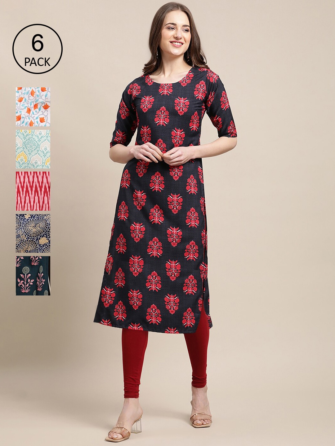 7Threads Women Multicoloured Geometric Printed Chikankari Block Print Crepe Kurta, Multi
7Threads Women Multicoloured Geometric Printed Chikankari Block Print Crepe Kurta, Multi