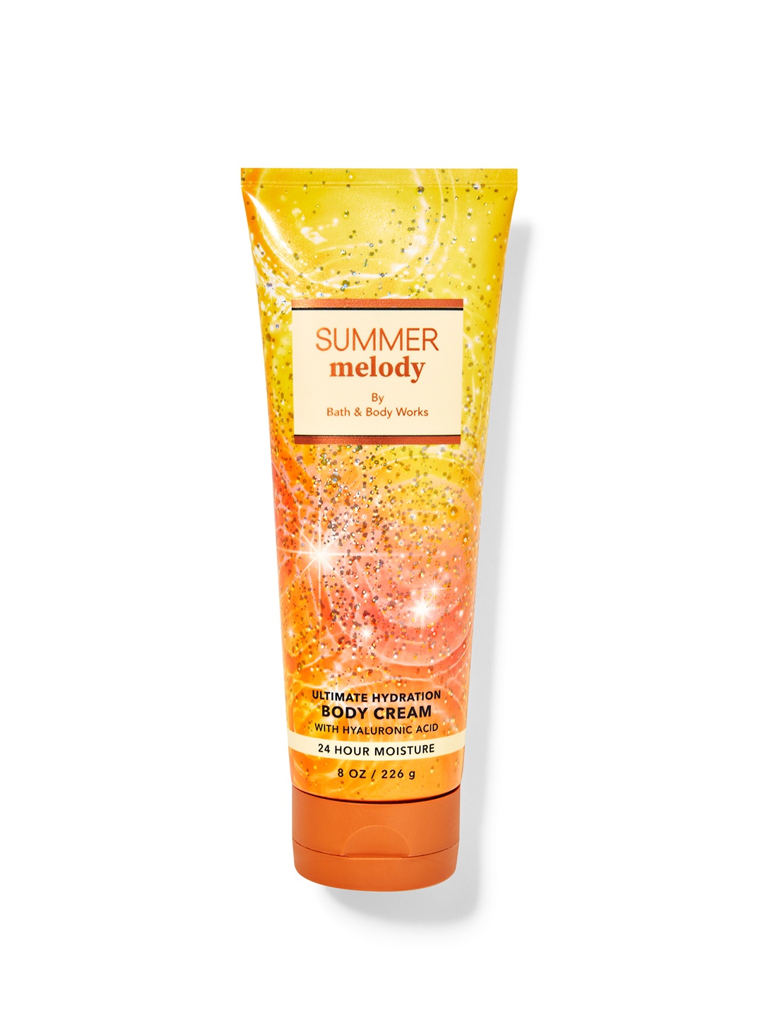Bath & Body Works Summer Melody Ultimate Hydration Body Cream with Hyaluronic Acid - 226g, Yellow
Bath & Body Works Summer Melody Ultimate Hydration Body Cream with Hyaluronic Acid - 226g, Yellow
