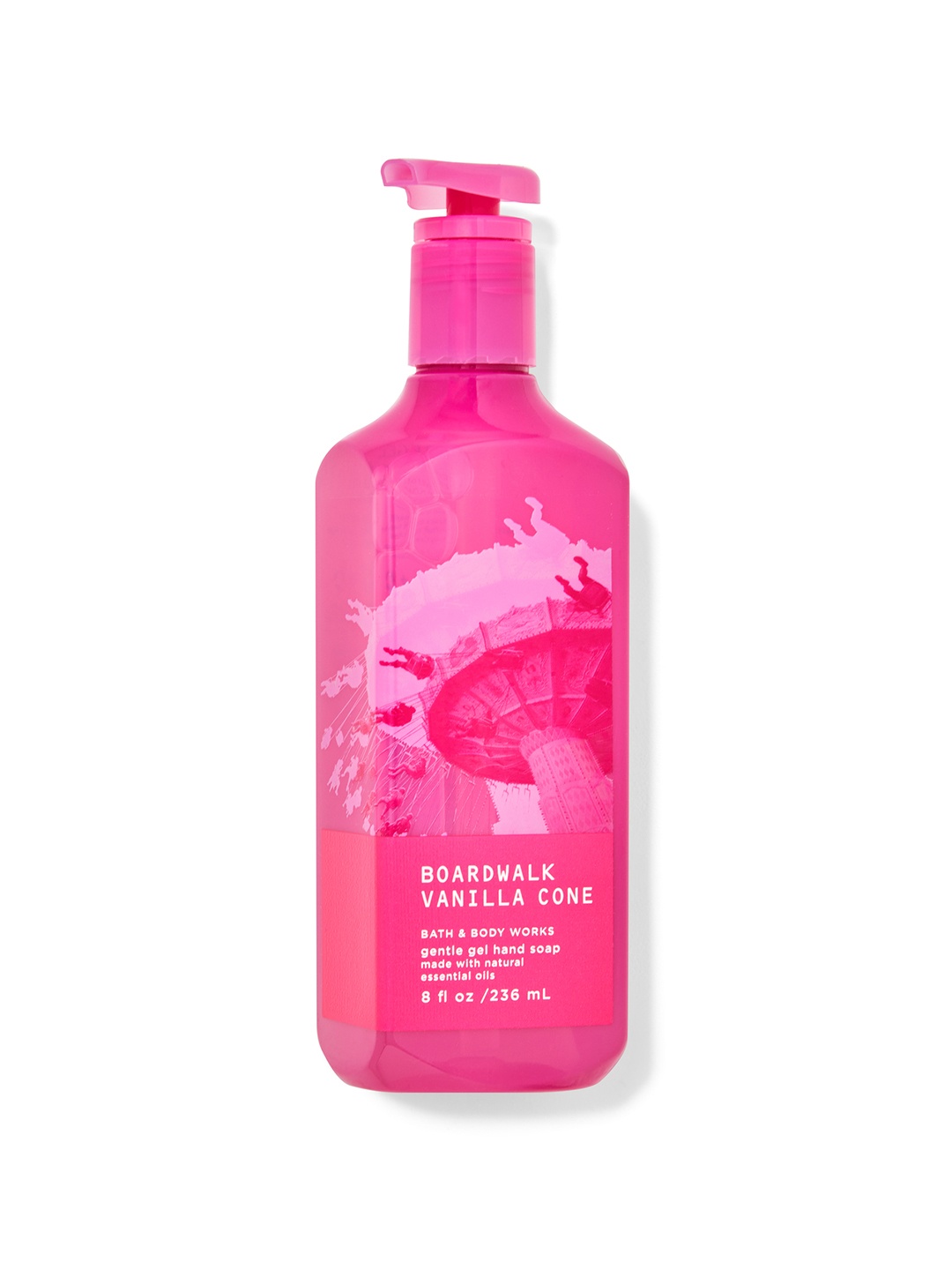 Bath & Body Works Boardwalk Vanilla Cone Gentle Gel Hand Soap with Essential Oils - 236 ml, Pink
Bath & Body Works Boardwalk Vanilla Cone Gentle Gel Hand Soap with Essential Oils - 236 ml, Pink