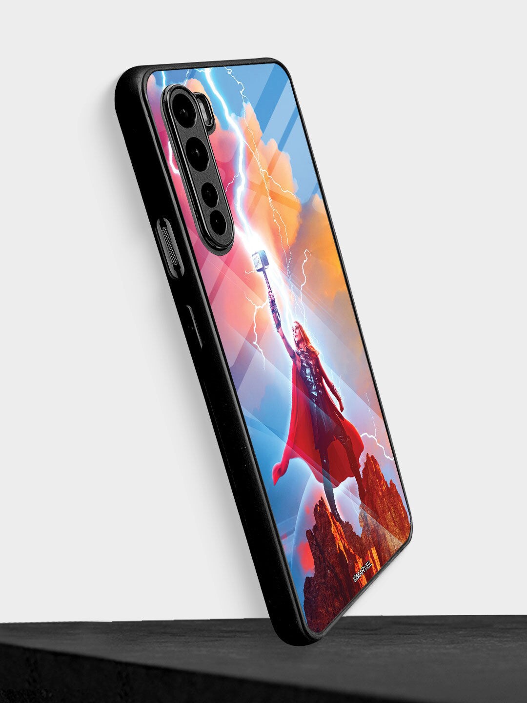 macmerise Red & Blue Thor Printed Oneplus Nord Back Case