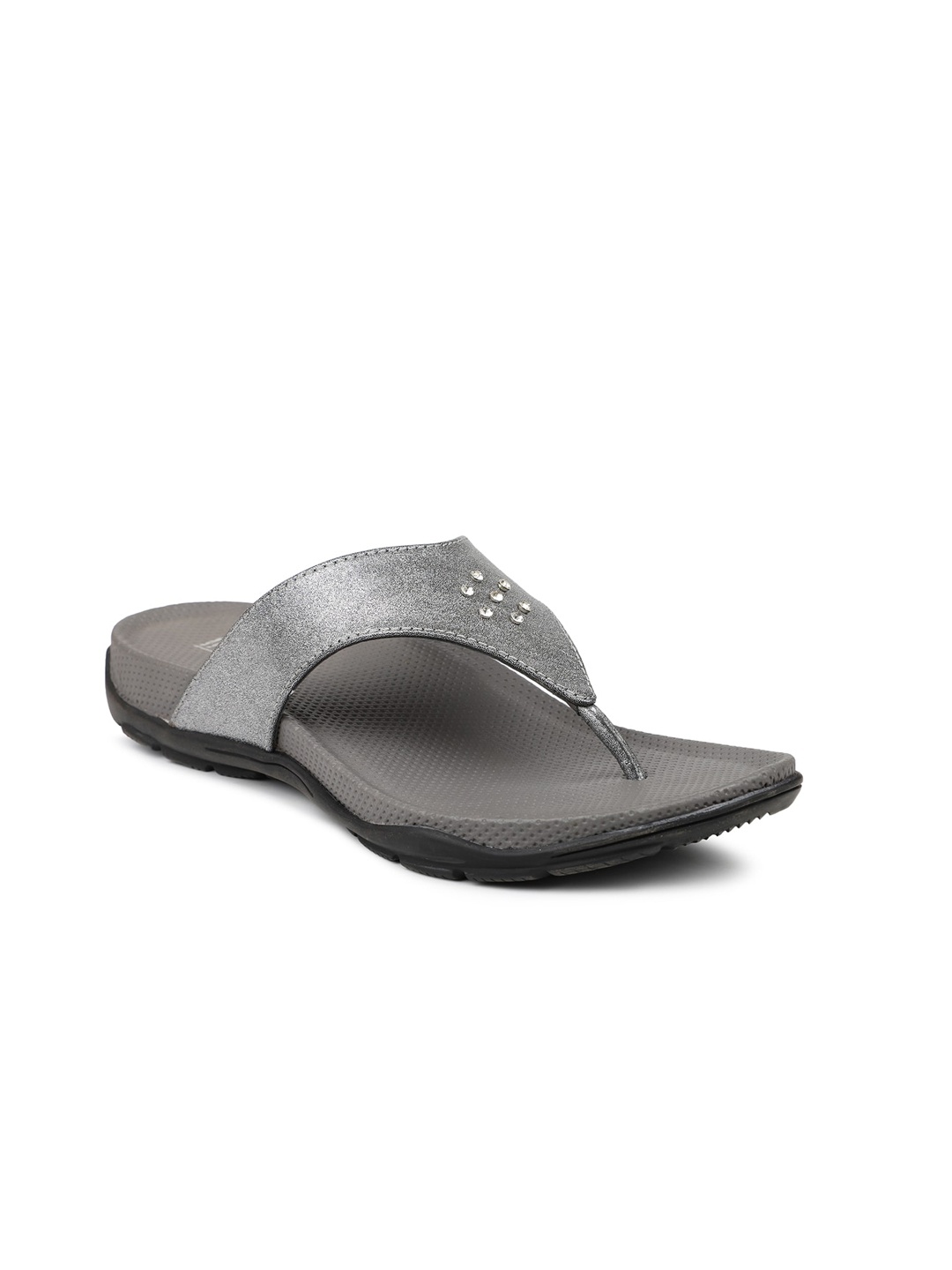 Inc 5 Women Grey Embellished High-Top Comfort Heels