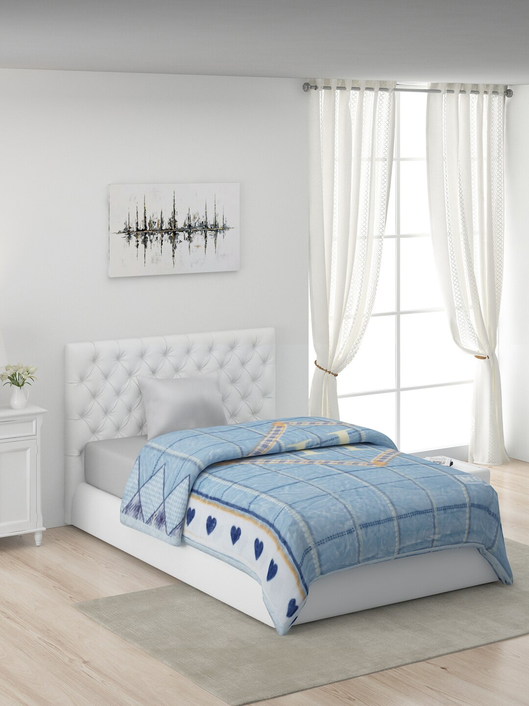 Monte Carlo Blue & White Geometric Polyester AC Room 550 GSM Single Bed Mink Blanket
Monte Carlo Blue & White Geometric Polyester AC Room 550 GSM Single Bed Mink Blanket