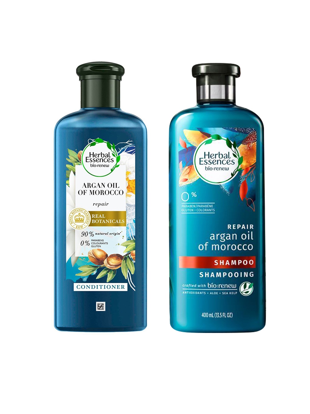 Herbal Essences Set of Bio Renew Repair Shampoo 400 ml+Real Botanicals Conditioner 240 ml, Blue
Herbal Essences Set of Bio Renew Repair Shampoo 400 ml+Real Botanicals Conditioner 240 ml, Blue