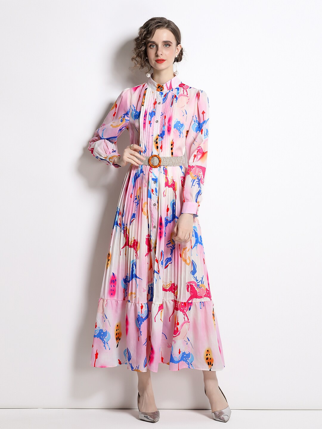 JC Collection Pink Floral Maxi Dress