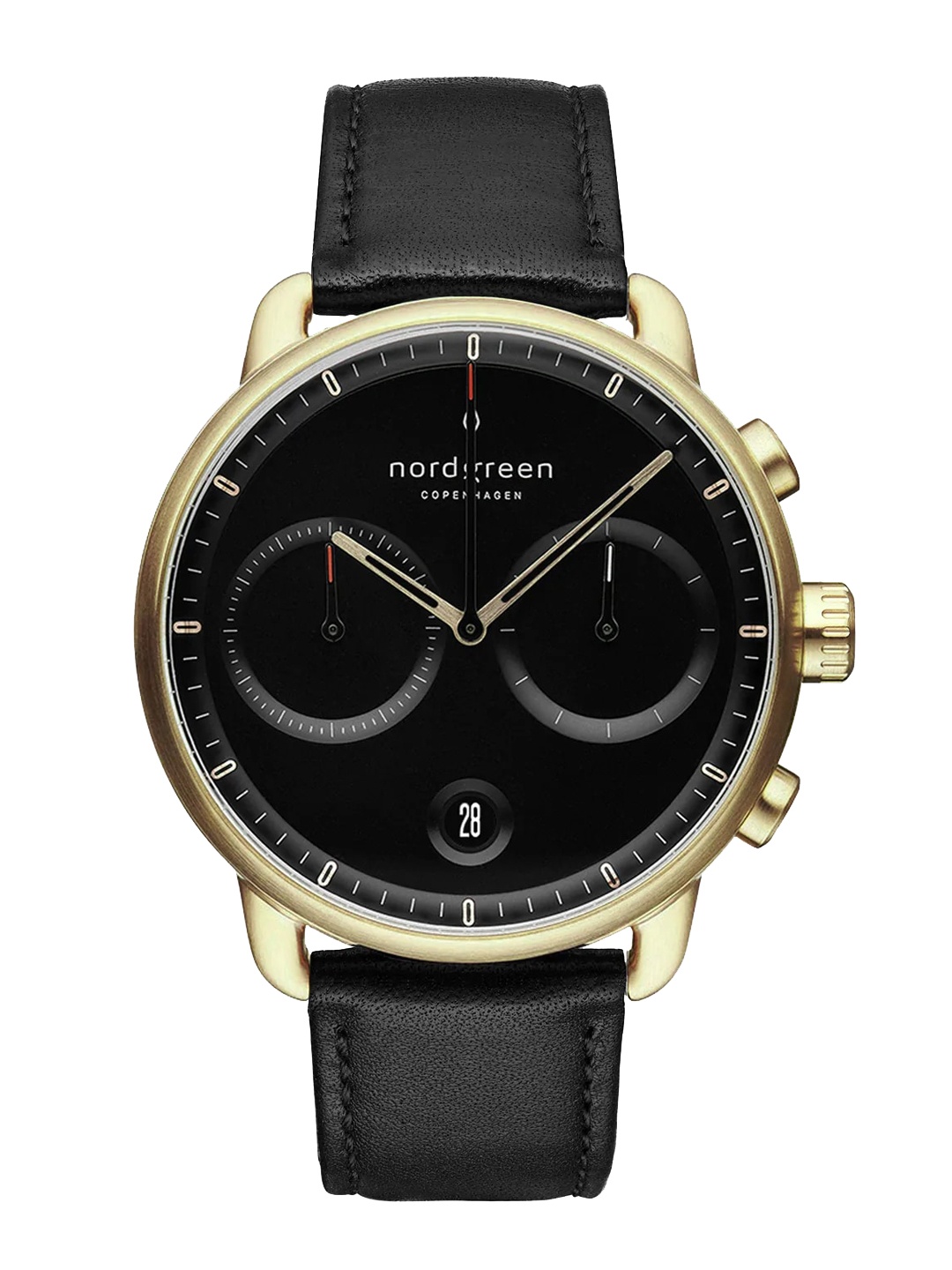 Nordgreen Men Black Printed Dial & Black Leather Straps Analogue Chronograph Watch PI42GOLEBLBL
Nordgreen Men Black Printed Dial & Black Leather Straps Analogue Chronograph Watch PI42GOLEBLBL
