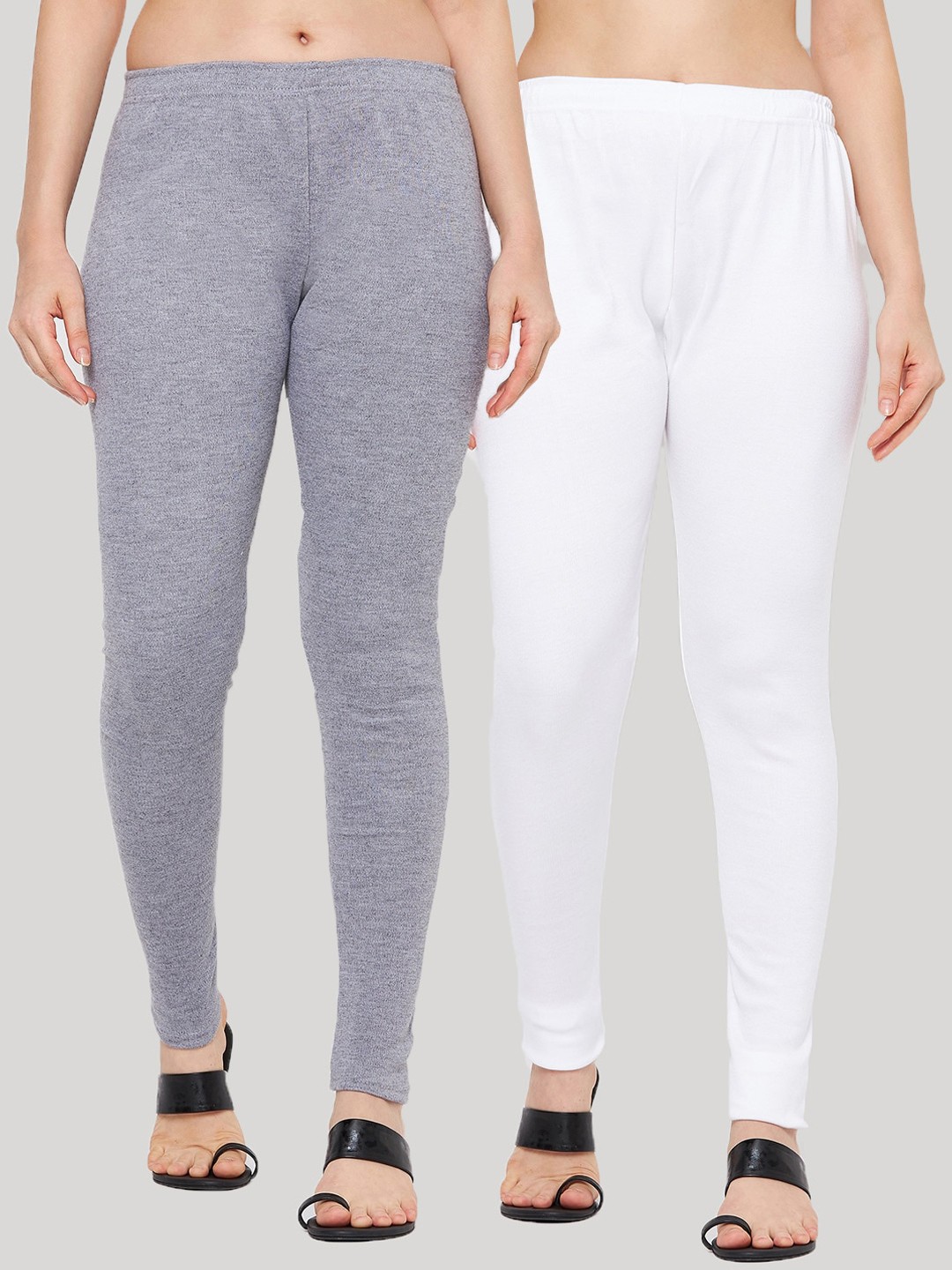 Clora Creation Women Pack Of 2 White & Grey Pure Cotton Ankle-Length Woolen Leggings
Clora Creation Women Pack Of 2 White & Grey Pure Cotton Ankle-Length Woolen Leggings