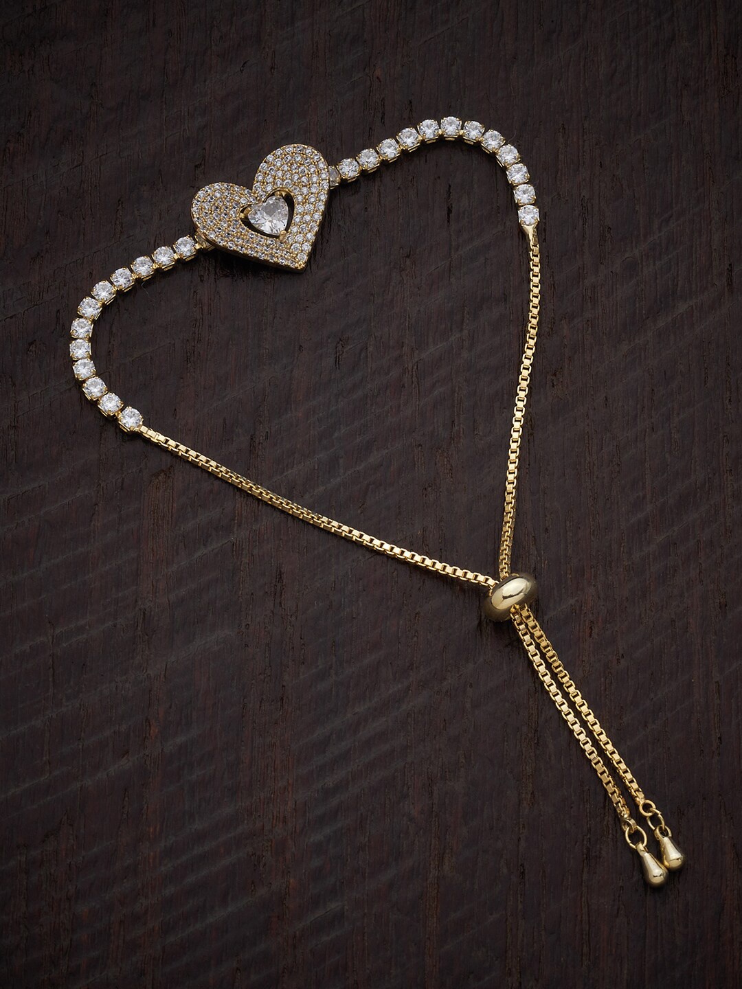Kushal's Fashion Jewellery Women Gold-Toned & White Cubic Zirconia Gold-Plated Wraparound Bracelet
Kushal's Fashion Jewellery Women Gold-Toned & White Cubic Zirconia Gold-Plated Wraparound Bracelet