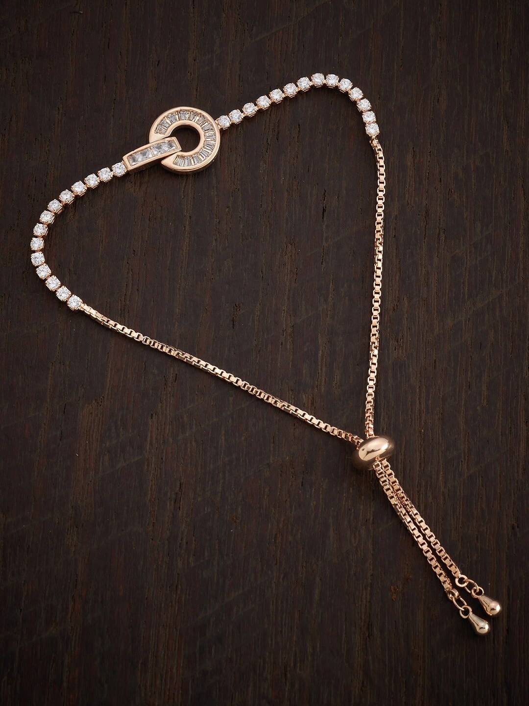 Kushal's Fashion Jewellery Women Rose Gold & White Cubic Zirconia Rose Gold-Plated Wraparound Bracelet
Kushal's Fashion Jewellery Women Rose Gold & White Cubic Zirconia Rose Gold-Plated Wraparound Bracelet
