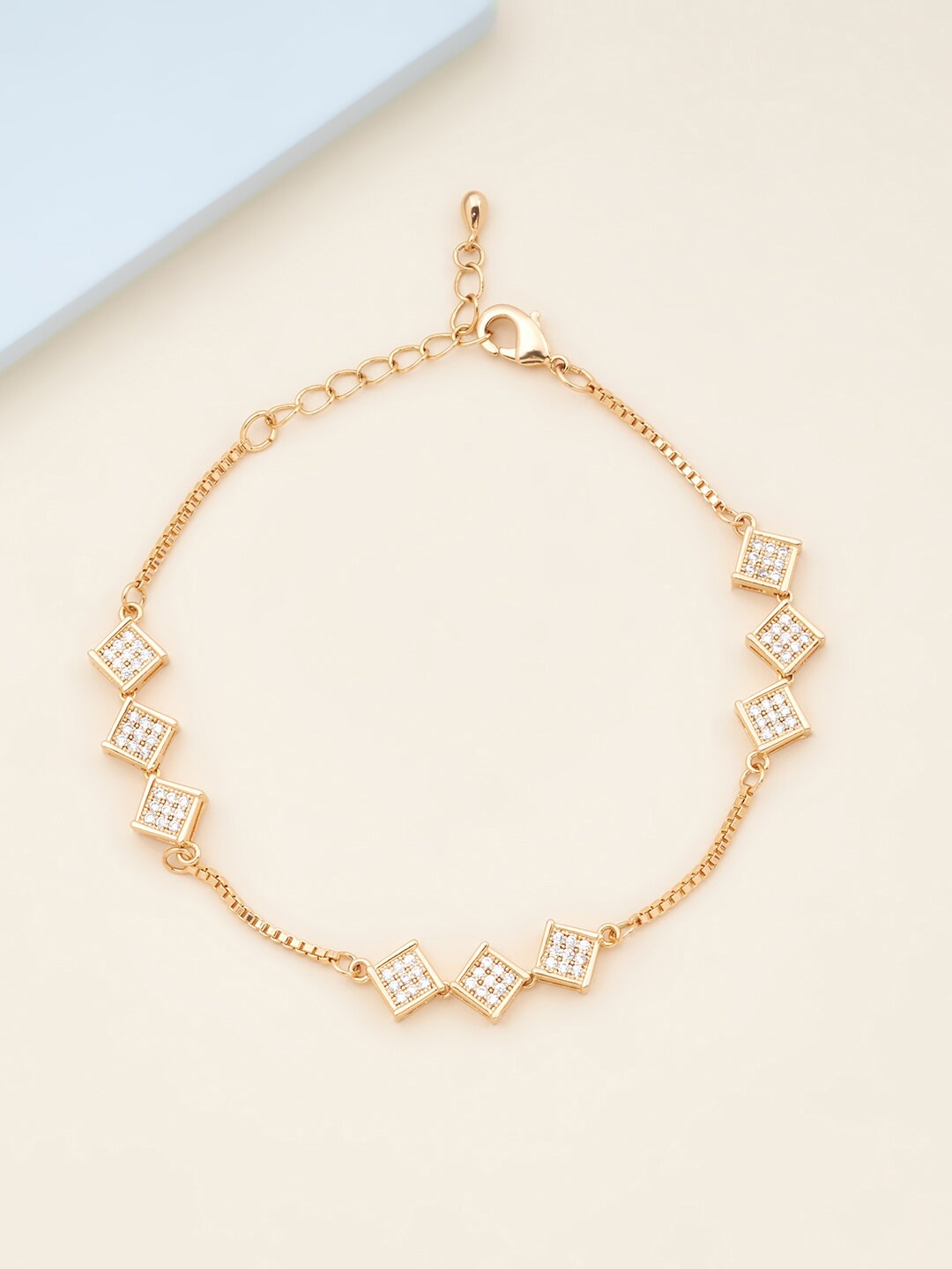Kushal's Fashion Jewellery Women Gold-Toned & White Cubic Zirconia Gold-Plated Wraparound Bracelet
Kushal's Fashion Jewellery Women Gold-Toned & White Cubic Zirconia Gold-Plated Wraparound Bracelet