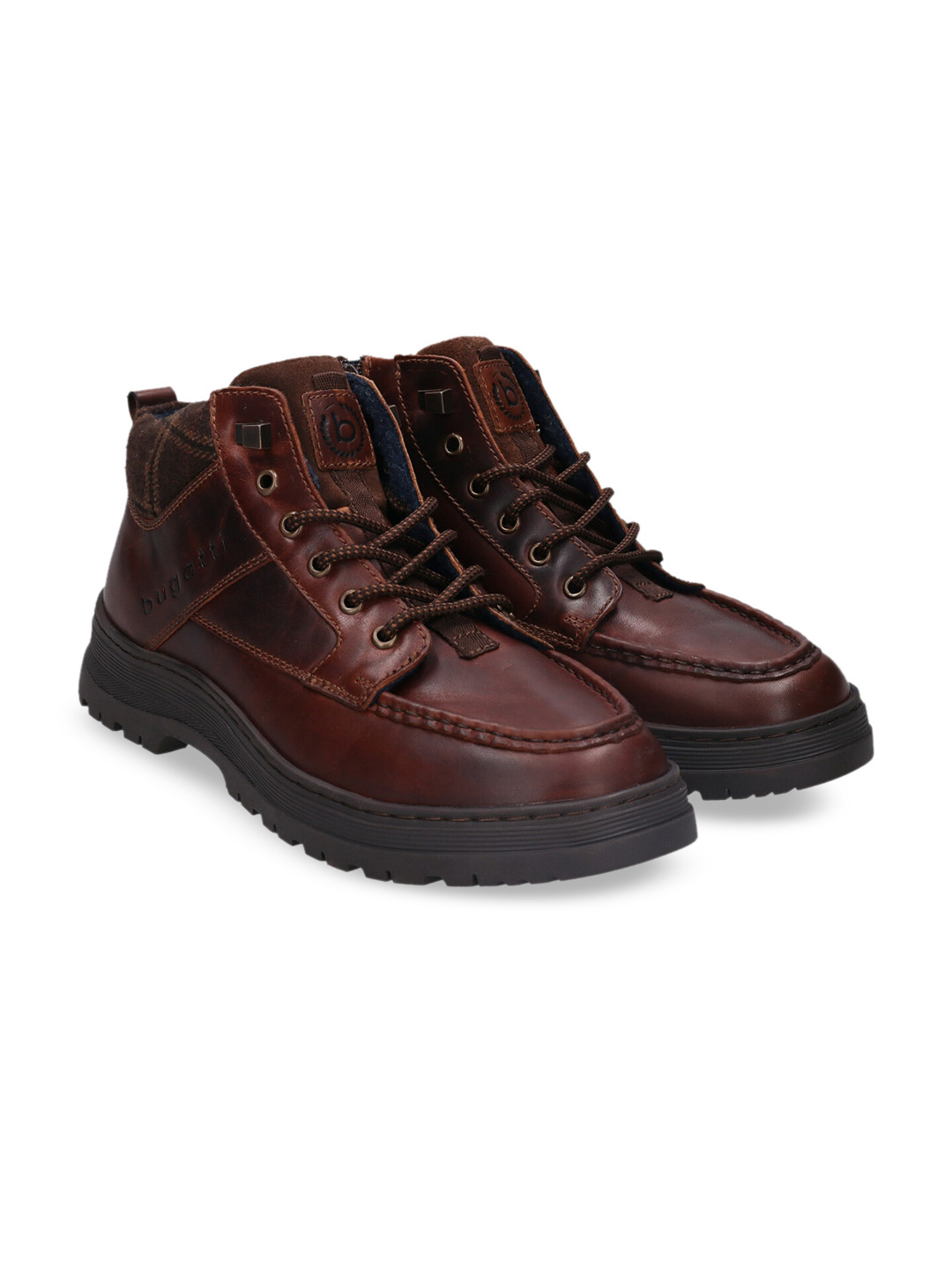 Bugatti Men Brown Solid Leather Cognac Boots 
Bugatti Men Brown Solid Leather Cognac Boots