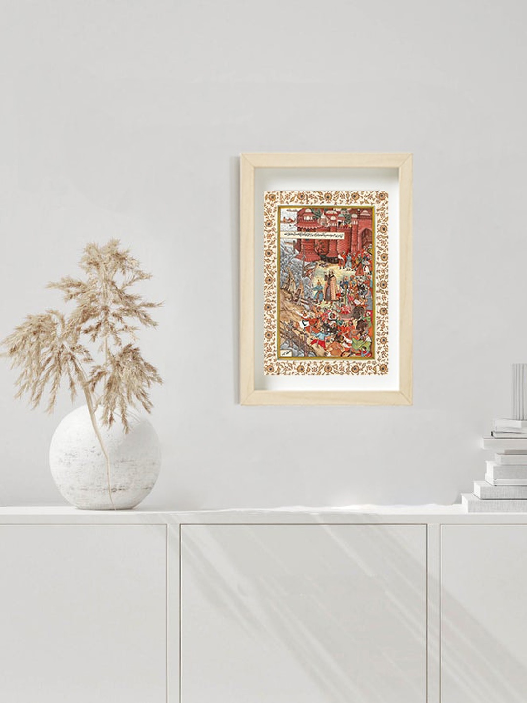 Exotic India Akbar Restrains Hawaai and Enraged Elephant & Spectators Painting, Off white
Exotic India Akbar Restrains Hawaai and Enraged Elephant & Spectators Painting, Off white