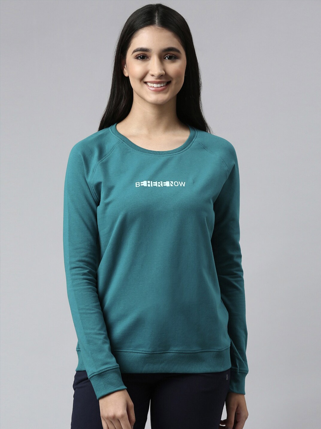 Enamor E079 Crew Neck Stretch Cotton Basic Sweatshirt for Women with Long Sleeves, Green
Enamor E079 Crew Neck Stretch Cotton Basic Sweatshirt for Women with Long Sleeves, Green