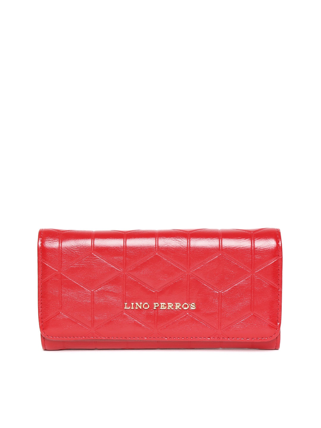 Lino Perros Women Red Textured Three-Fold Wallet