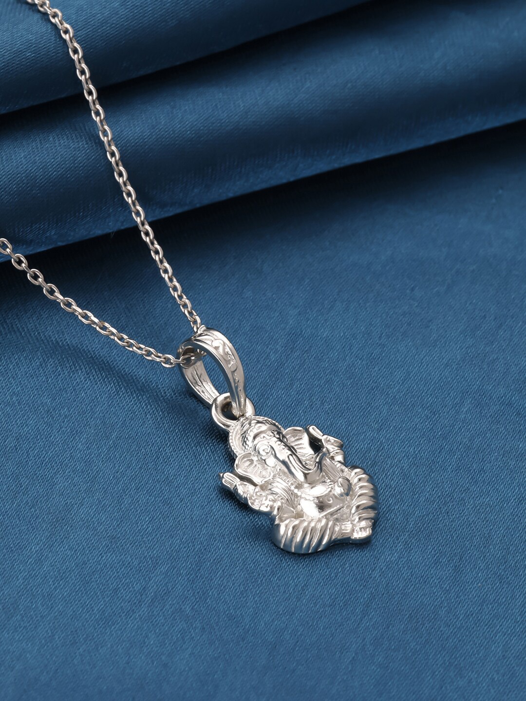 GIVA 925 Sterling Rhodium-Plated Silver-Toned Vinayaka Pendant With Link Chain
GIVA 925 Sterling Rhodium-Plated Silver-Toned Vinayaka Pendant With Link Chain