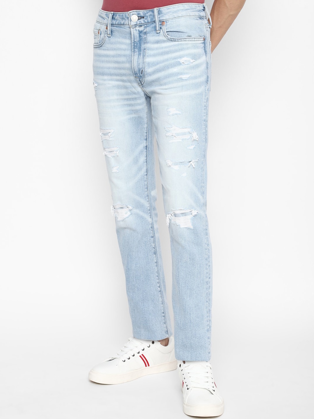 AMERICAN EAGLE OUTFITTERS Men Blue Skinny Fit Mildly Distressed Heavy Fade Jeans
AMERICAN EAGLE OUTFITTERS Men Blue Skinny Fit Mildly Distressed Heavy Fade Jeans