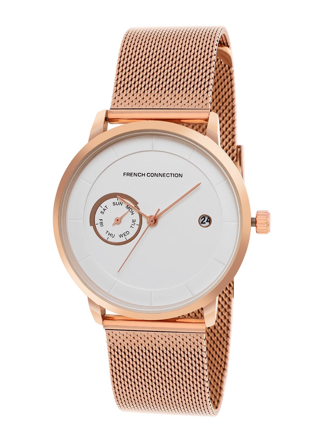 French Connection Men Picasa White Dial & Rose Gold Toned Stainless Steel Analogue Watch
French Connection Men Picasa White Dial & Rose Gold Toned Stainless Steel Analogue Watch