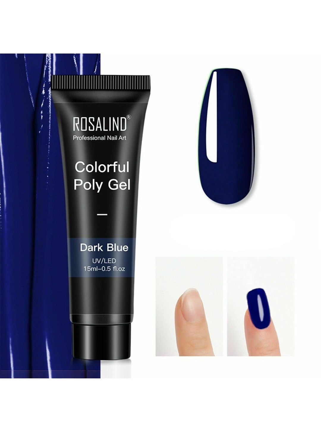 ROSALIND UV & LED Soak-Off Colorful Poly Nail Extension Gel 15 ml - Dark Blue, Navy blue
ROSALIND UV & LED Soak-Off Colorful Poly Nail Extension Gel 15 ml - Dark Blue, Navy blue