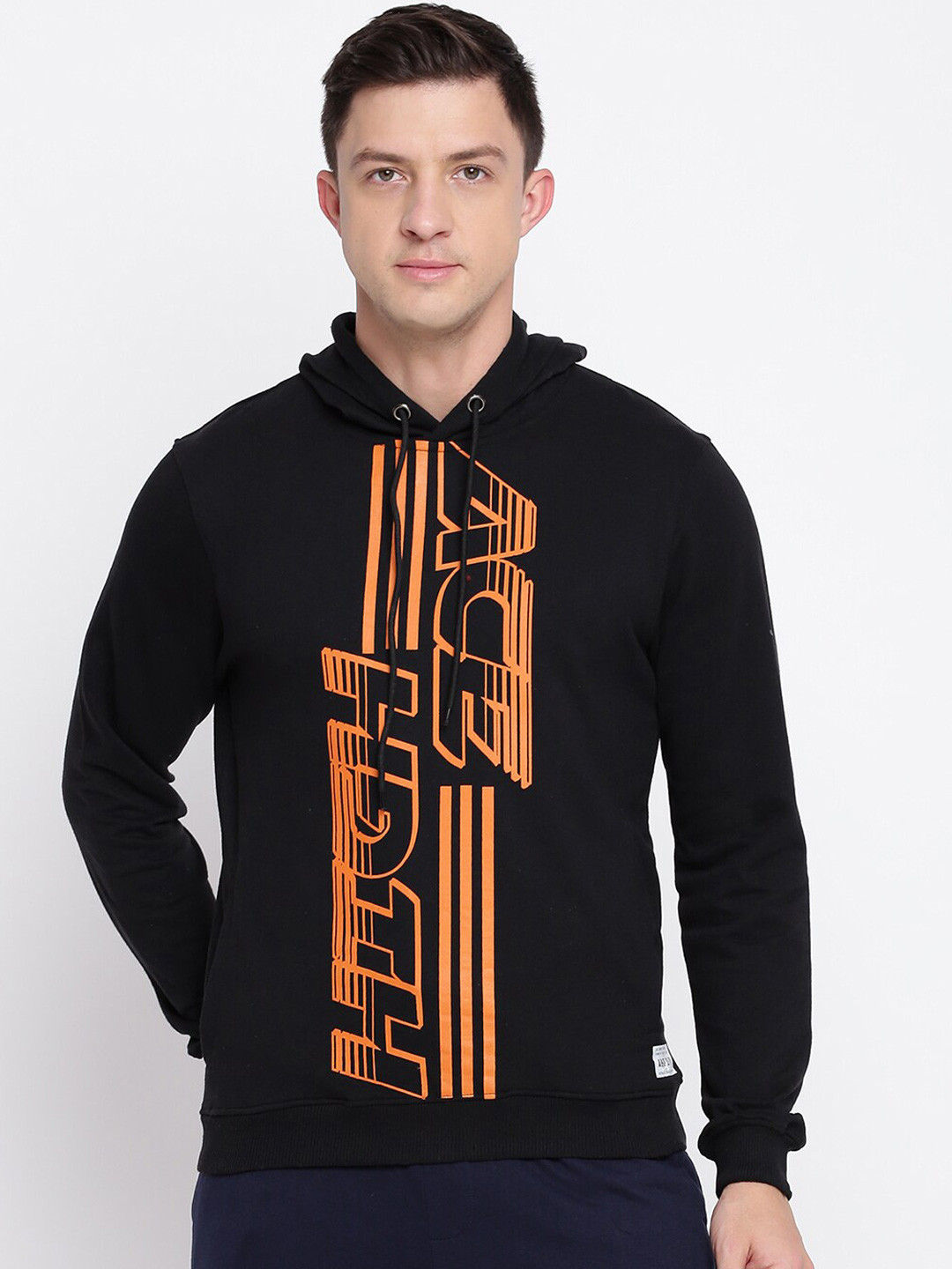 abof Men Black Printed Hooded Sweatshirt
abof Men Black Printed Hooded Sweatshirt