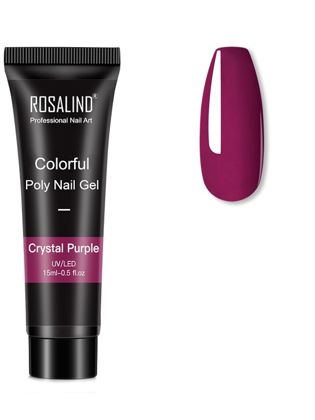 ROSALIND Poly Gel Quick Building Acrylic UV Colorful Nail Builder 15 ml - Crystal Purple A630 
ROSALIND Poly Gel Quick Building Acrylic UV Colorful Nail Builder 15 ml - Crystal Purple A630