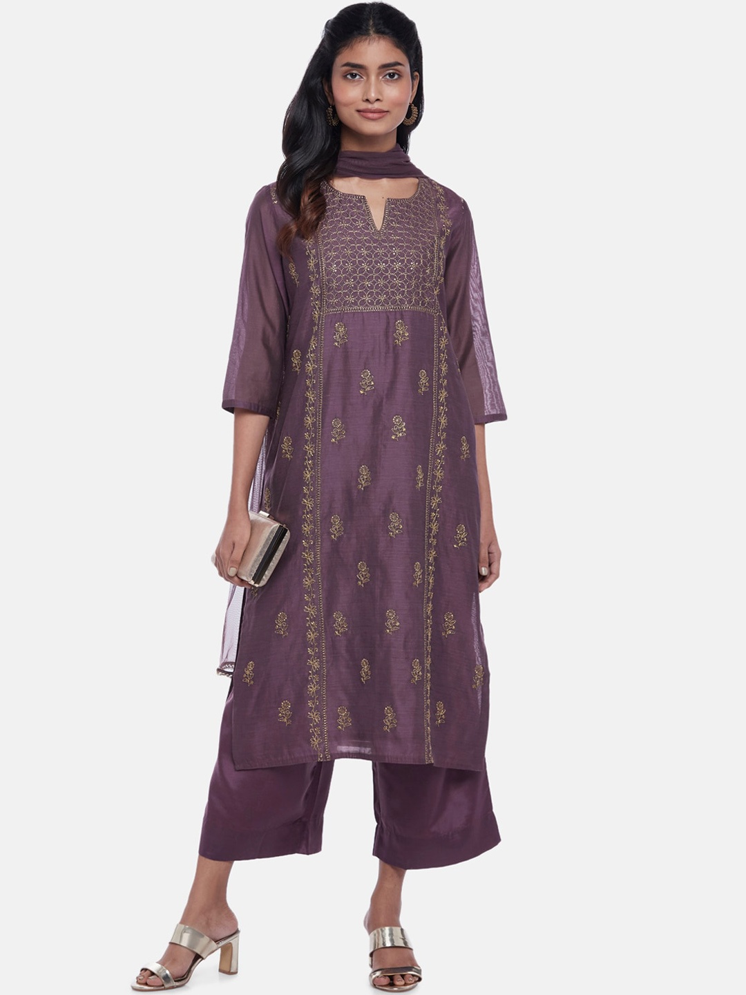 RANGMANCH BY PANTALOONS Women Floral Embroidered Thread Work Kurta with Palazzos & With, Purple
RANGMANCH BY PANTALOONS Women Floral Embroidered Thread Work Kurta with Palazzos & With, Purple