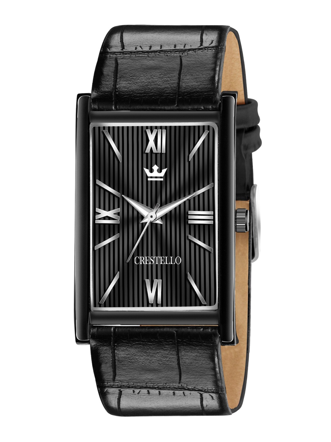 CRESTELLO Men Black Brass Dial & Black Leather Textured Straps Analogue Watch CR-BK026-BLACK
CRESTELLO Men Black Brass Dial & Black Leather Textured Straps Analogue Watch CR-BK026-BLACK