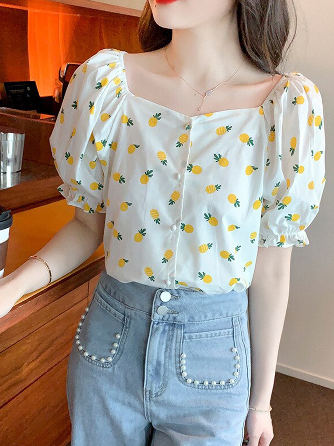 La Aimee White Floral Top