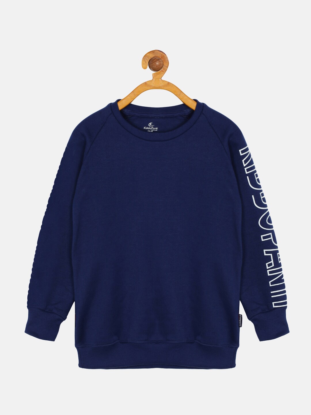 KiddoPanti Boys Navy Blue Sweatshirt