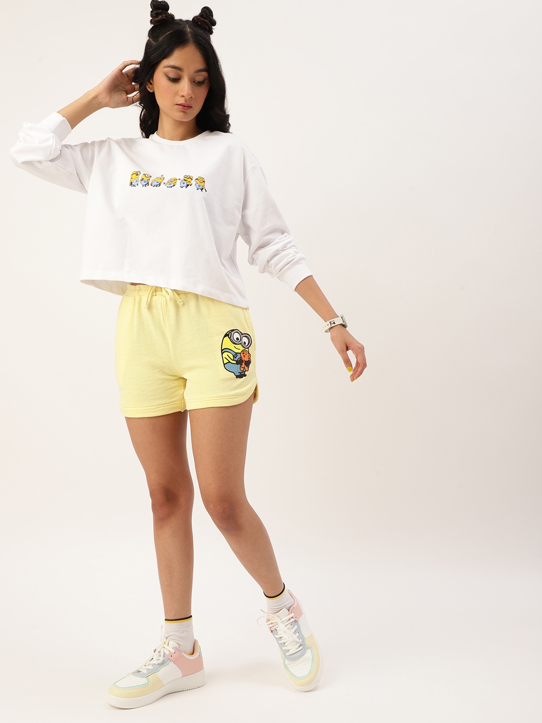 Minions by Kook N Keech Teens Girls Yellow Pure Cotton Minions Printed Shorts
Minions by Kook N Keech Teens Girls Yellow Pure Cotton Minions Printed Shorts