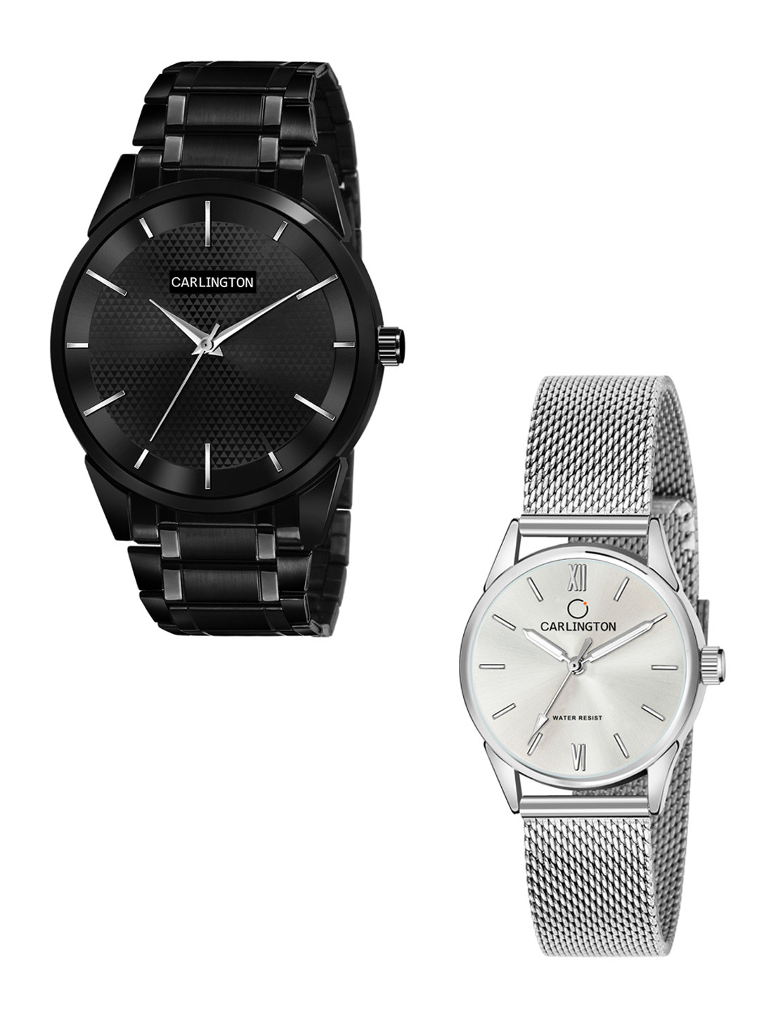 CARLINGTON Unisex Black Brass Dial & Black Stainless Steel Bracelet Style Straps Analogue Watch
CARLINGTON Unisex Black Brass Dial & Black Stainless Steel Bracelet Style Straps Analogue Watch