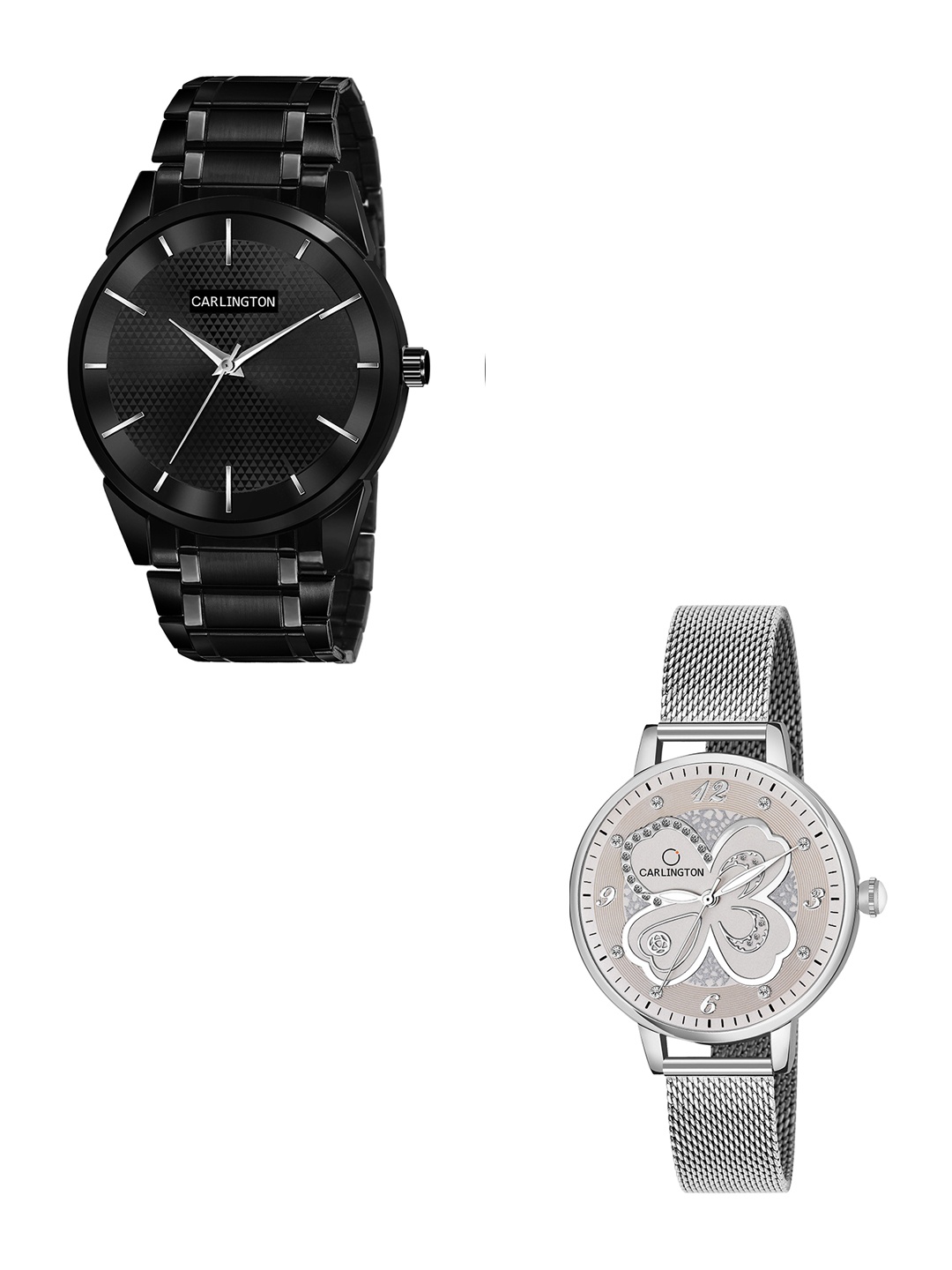 CARLINGTON Unisex Pack of 2 Black Brass Dial & Black Stainless Steel Bracelet Style Straps Analogue Watch Combo CT6010 BB-CT2019
CARLINGTON Unisex Pack of 2 Black Brass Dial & Black Stainless Steel Bracelet Style Straps Analogue Watch Combo CT6010 BB-CT2019