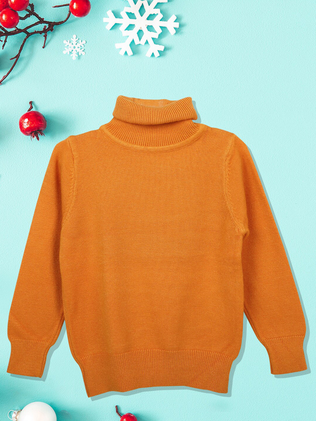 Baby Moo Unisex Kids Orange Ribbed Pullover 
Baby Moo Unisex Kids Orange Ribbed Pullover