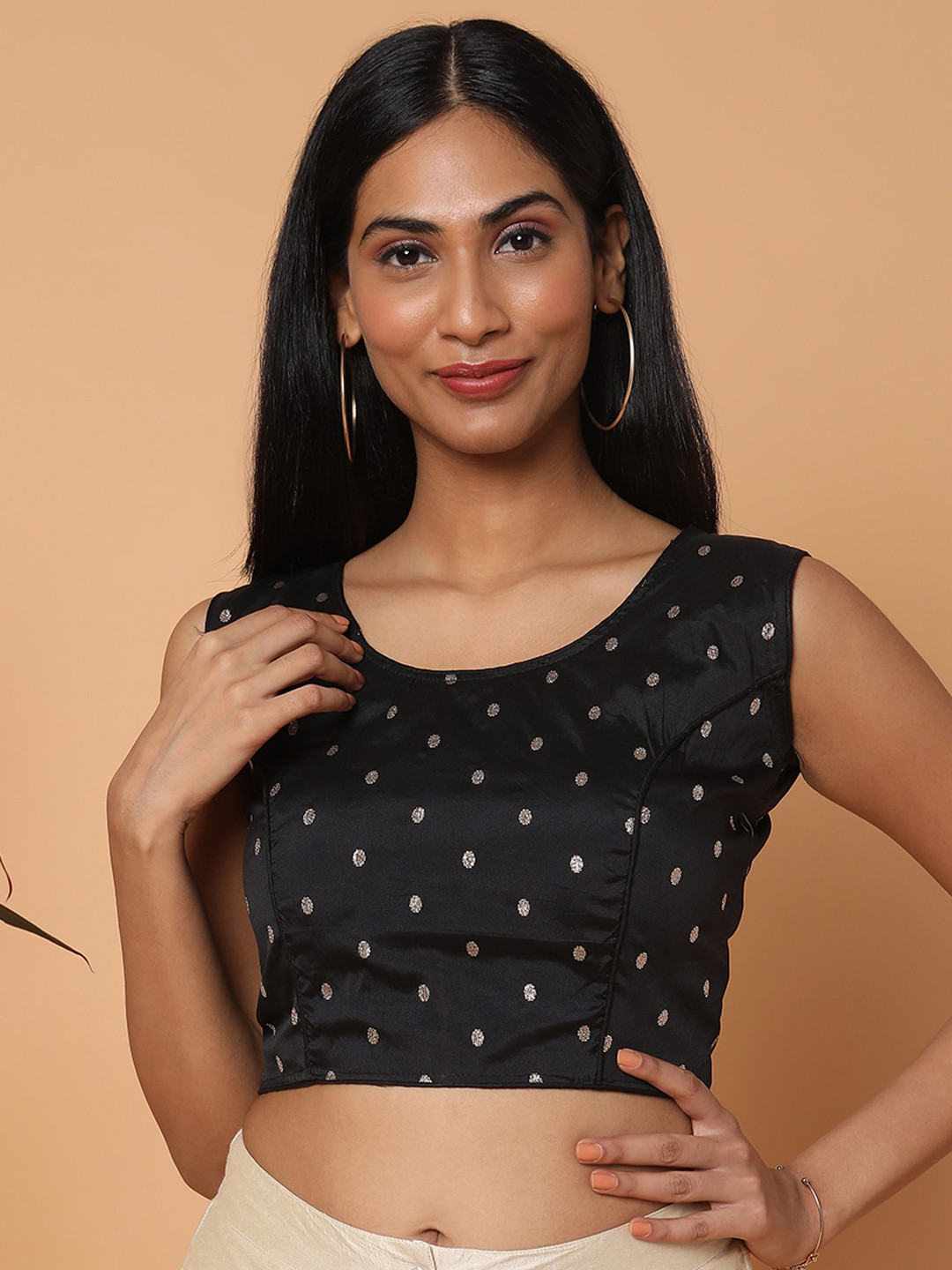 SALWAR STUDIO Black Satin Silk Woven Design Readymade Saree Blouse
SALWAR STUDIO Black Satin Silk Woven Design Readymade Saree Blouse