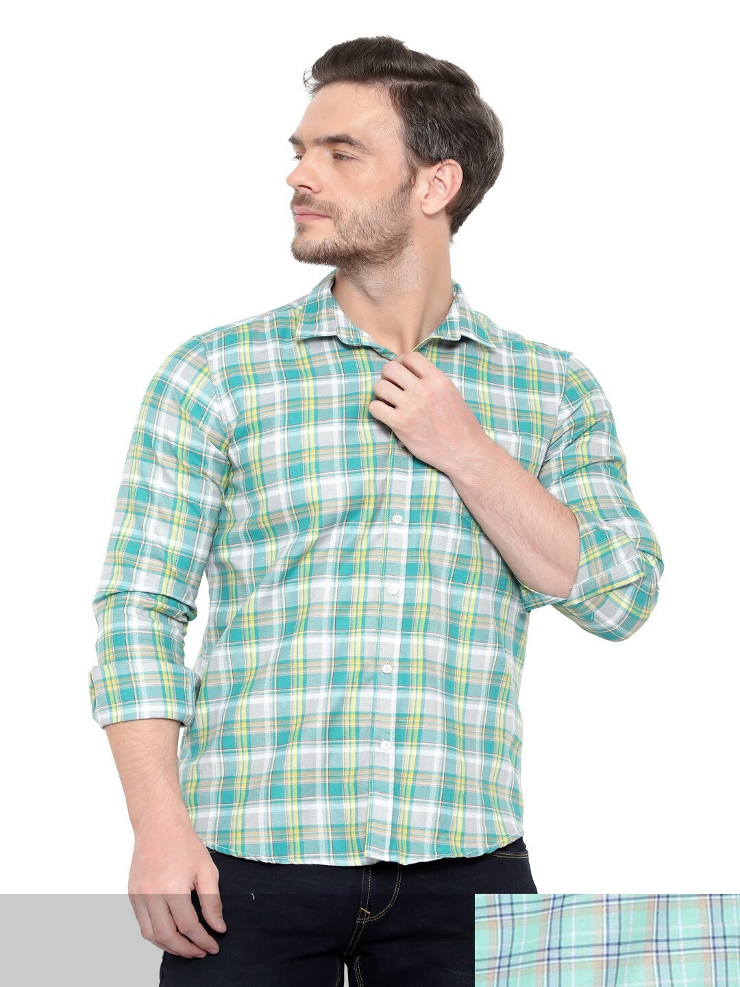 BAWERIN Men Set Of 2 Original Regular Fit Tartan Checked Cotton Casual Shirt, Green
BAWERIN Men Set Of 2 Original Regular Fit Tartan Checked Cotton Casual Shirt, Green