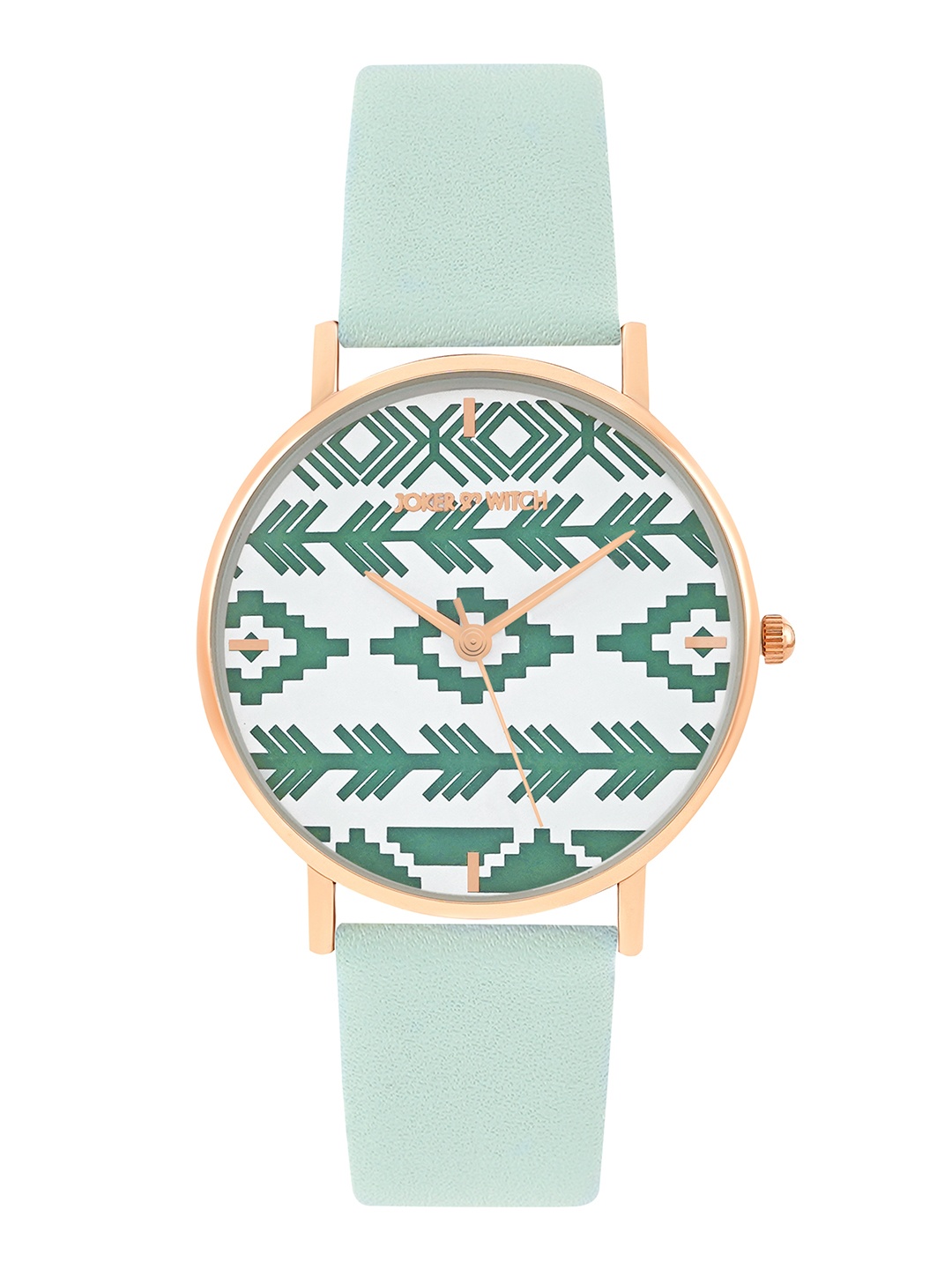 JOKER & WITCH Women Green Printed Dial & Green Synthetic Straps Analogue Watch