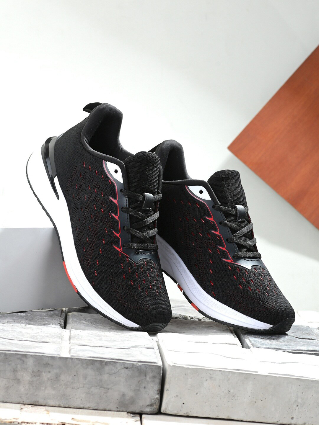 Roadster Men Black Mesh Running Non-Marking Shoes 
Roadster Men Black Mesh Running Non-Marking Shoes