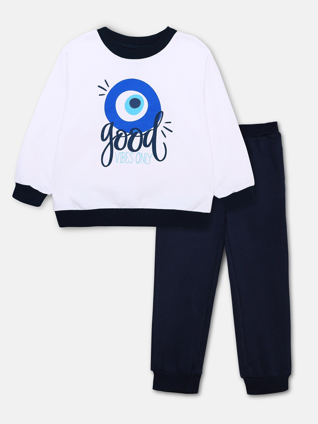 Cuddles for Cubs Unisex Kids White And Navy Blue Printed Pure Cotton T Shirt With Pyjama
Cuddles for Cubs Unisex Kids White And Navy Blue Printed Pure Cotton T Shirt With Pyjama