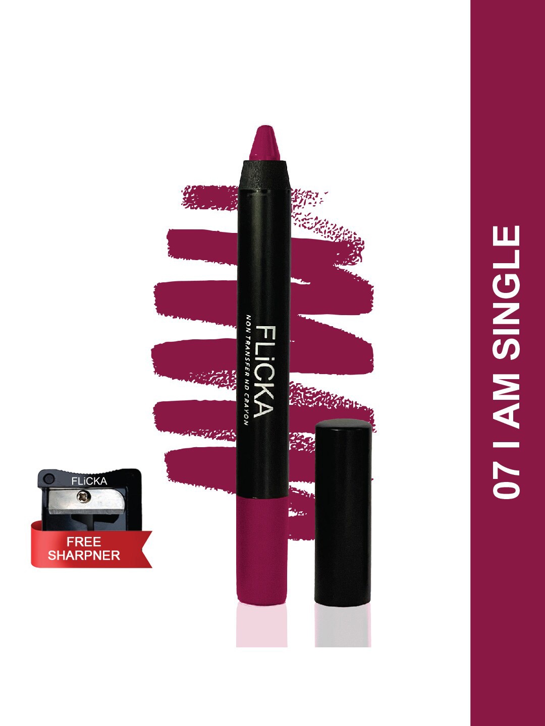 FLiCKA Lasting Lipsence Non Transfer HD Crayon Lipstick with Sharpener 10g - 07, Purple
FLiCKA Lasting Lipsence Non Transfer HD Crayon Lipstick with Sharpener 10g - 07, Purple
