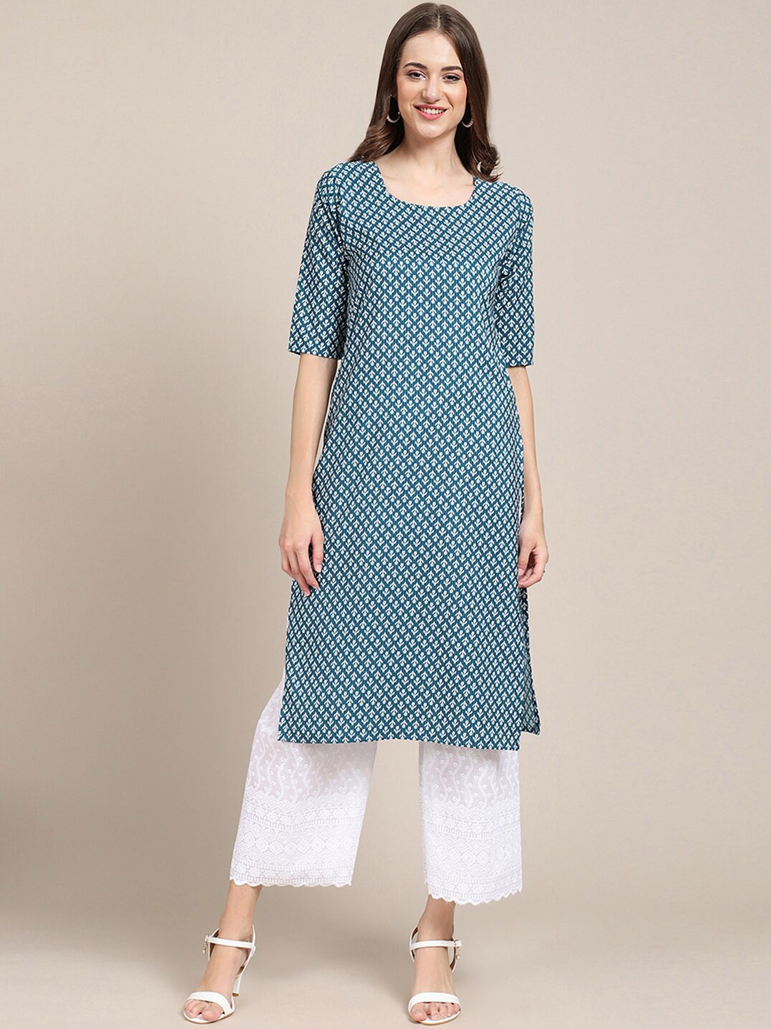 Ethnic basket Women Pack of 6 Multicoloured Geometric Printed Block Print Crepe Kurtas, Multi
Ethnic basket Women Pack of 6 Multicoloured Geometric Printed Block Print Crepe Kurtas, Multi