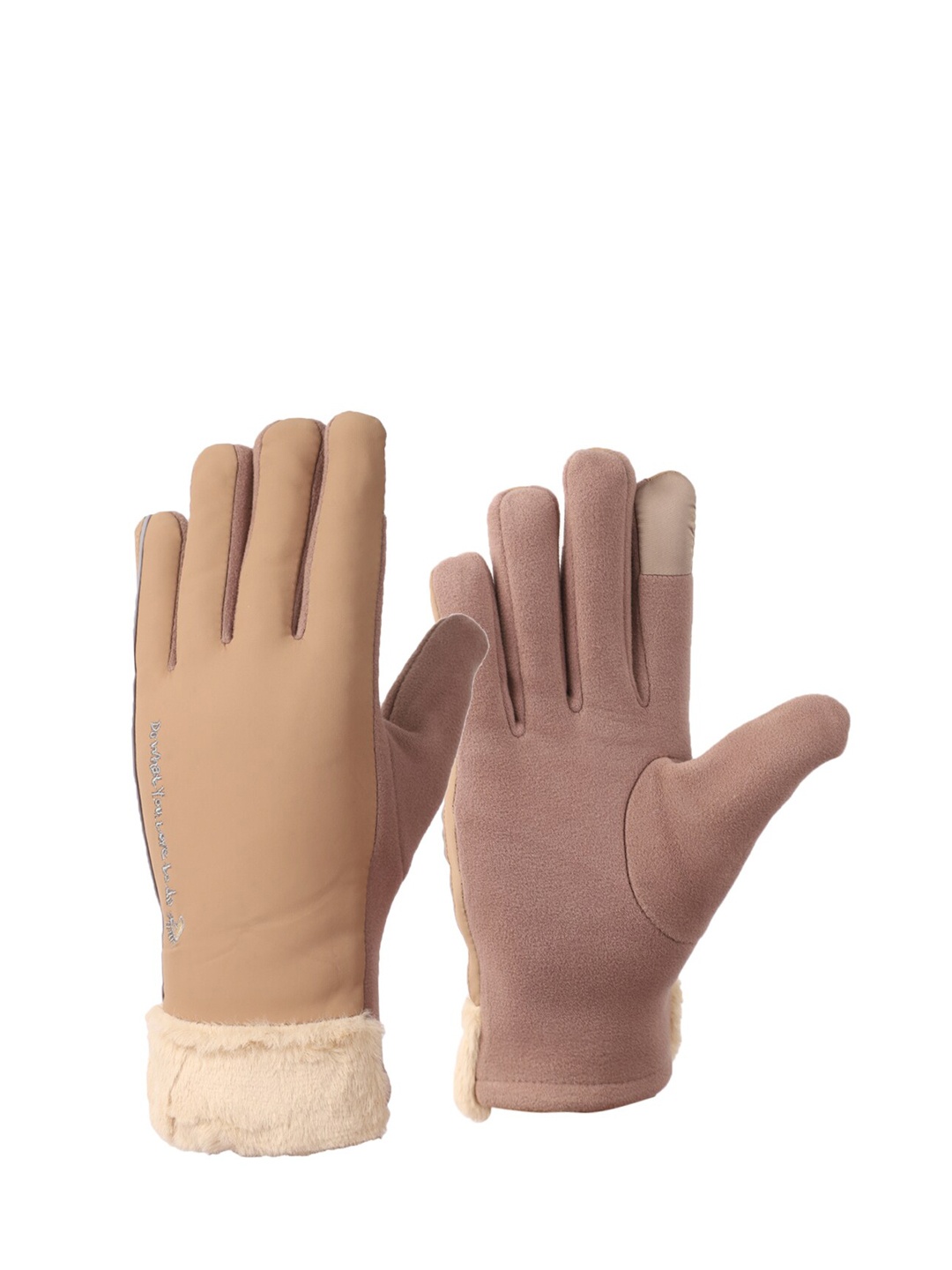 ELLIS Women Beige Solid Hand Gloves